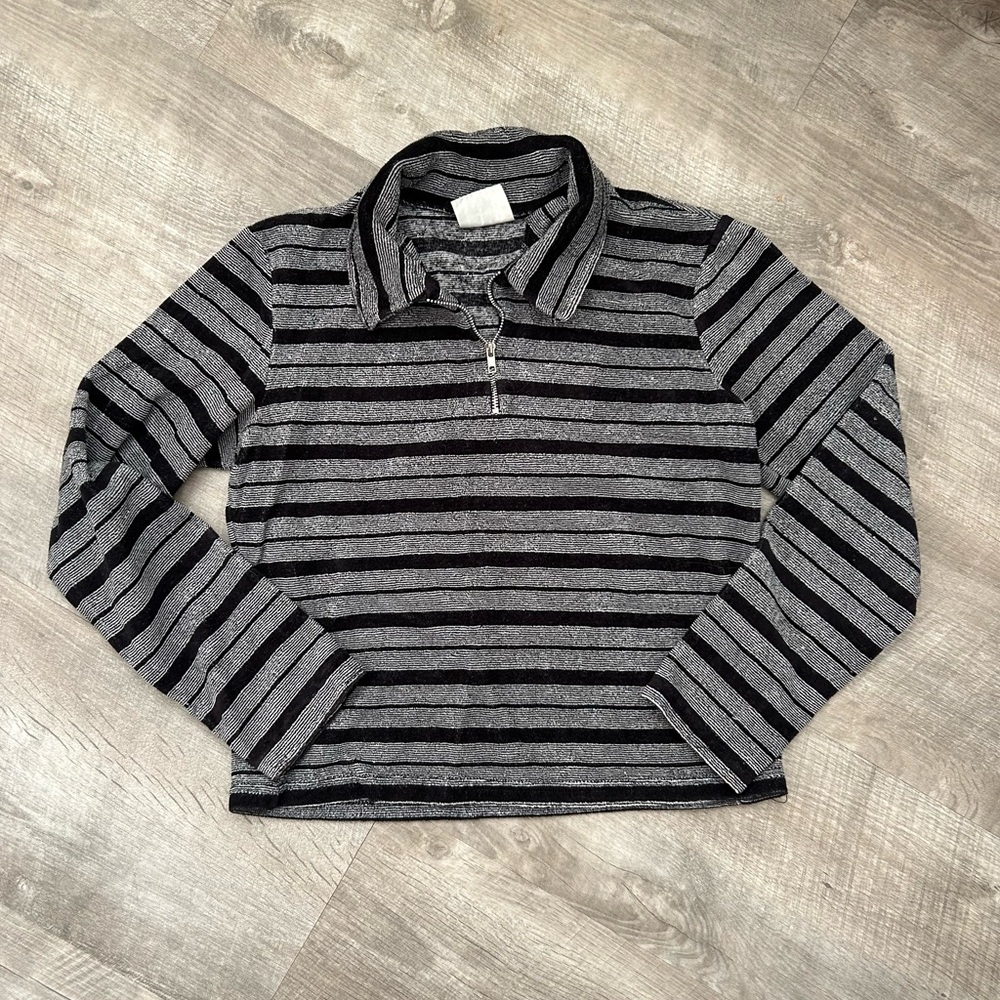 Vintage Striped 3/4 Zip | Jalate